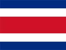 The national flag of Costa Rica.
