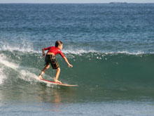 Costa Rica offers good surfing conditions year round.