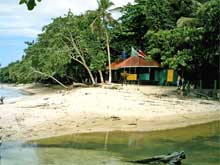 The entrance of the Cahuita National Park.