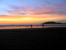 The sunsets are beautiful in Tamarindo.