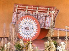 A typical oxcart in the National Museum in San Jose.