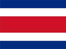 La bandera nacional de Costa Rica.