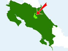 Braulio Carrillo Nationalpark auf der Landkarte