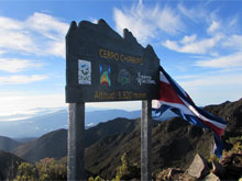La cima del Cerro Chirripo, la montaña más alta de Costa Rica.
