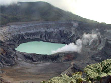 El lago volcánico del Poás.