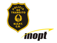 Logotipos de la Policía de Tránsito y del M.O.P.T..